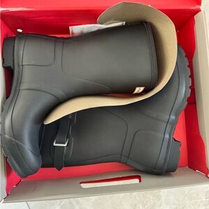 Hunter Black and Red Sole Boots